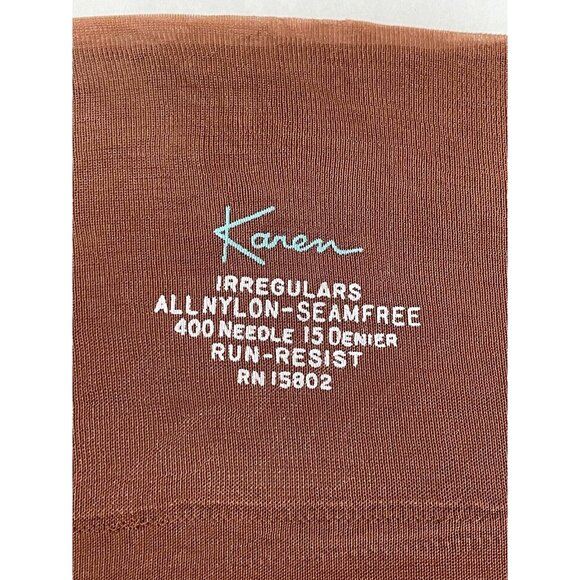 3 Pairs of Vintage Karen Suntan Pantyhose 812 9 1/2 Seamfree Boxed MCM Housewife - Picture 2 of 3